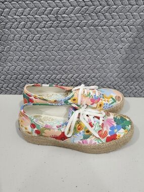 Floral Canvas Espadrille Sneakers - Multicolor